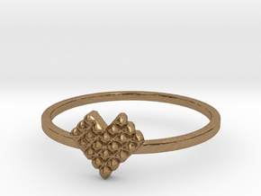 Crystallized Heart Ring (4-12) in Natural Brass: 3 / 44