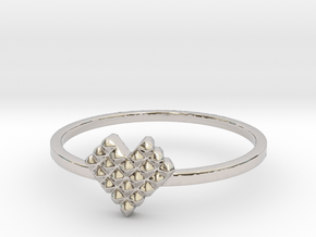 Crystallized Heart Ring (4-12) in Platinum: 3 / 44