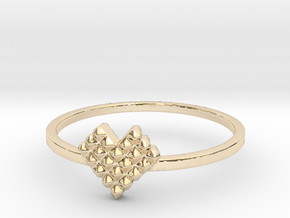 Crystallized Heart Ring (4-12) in 14k Gold Plated Brass: 3 / 44