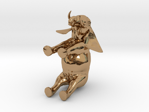 3D Africa Elephant in Polished Brass