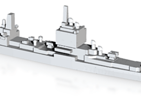 USS Long Beach, Final Layout, 1/3000 in Tan Fine Detail Plastic