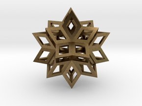 Rhombic Hexecontahedron (Precious Metals) 1.4 in Natural Bronze