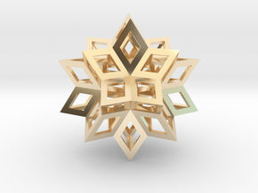 Rhombic Hexecontahedron (Precious Metals) 1.4 in 14k Gold Plated Brass