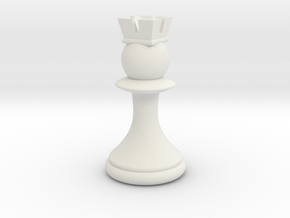 Pawns with Hats - Rook in White Natural Versatile Plastic: Small