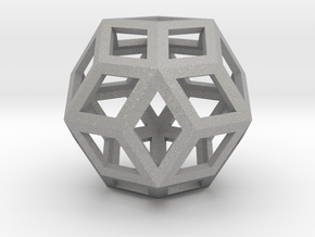 Rhombic Triacontahedron (Precious Metals) .9" in Aluminum