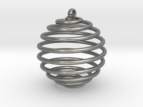 Spiral Sphere in Natural Silver