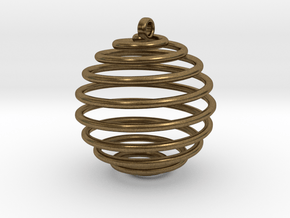 Spiral Sphere in Natural Bronze