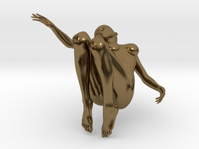 Elegant 3D Girl in Polished Bronze