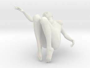 Elegant 3D Girl in White Natural Versatile Plastic