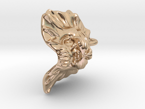 Lion Small Pendant in 14k Rose Gold Plated Brass