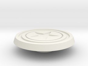 CPT America Shield Button in White Natural Versatile Plastic