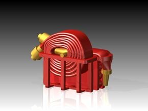 Fire Hose - Flaked x 6 1/32 in Tan Fine Detail Plastic