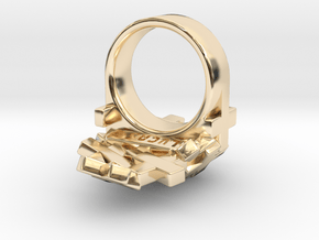 Pile Of Plus Ring in 14k Gold Plated Brass: 9 / 59