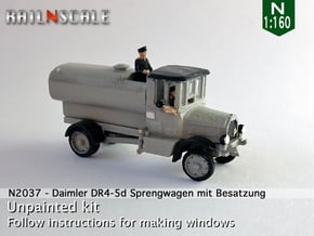 Daimler Sprengwagen mit Besatzung (N 1:160) in Tan Fine Detail Plastic