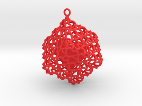 Heartcage in Red Processed Versatile Plastic