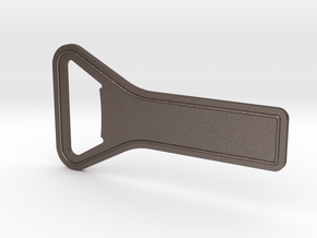 Quick Prying Bottle Opener in Polished Bronzed Silver Steel