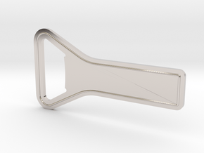 Quick Prying Bottle Opener in Rhodium Plated Brass