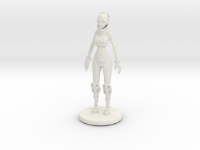 Printle C Woman Robot 1/24 in White Natural Versatile Plastic