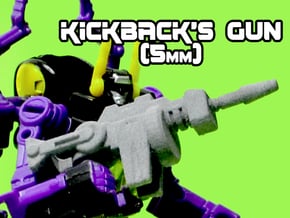 Kickback's Gun, 5mm in White Natural Versatile Plastic