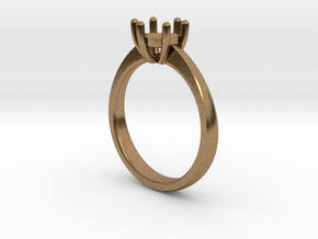 Solitaire ring in Natural Brass: 6.5 / 52.75