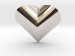 Heartpeach Pendant in Platinum
