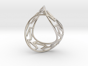 Infinity Frame Ring in Rhodium Plated Brass