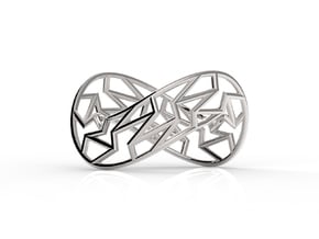 Infinity Frame Ring in Fine Detail Polished Silver