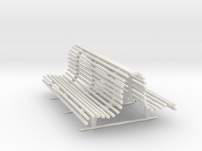 Printle Thing Double Bench 1/24 in White Natural Versatile Plastic