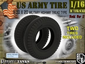 1-16 Tire  9 00x20 two units in Black Natural Versatile Plastic