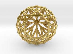 Diamond - Brilliant crystal geometry in Polished Brass