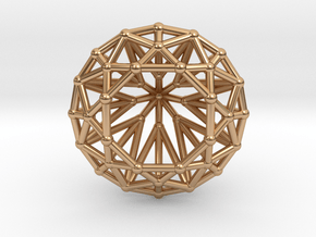 Diamond - Brilliant crystal geometry in Polished Bronze