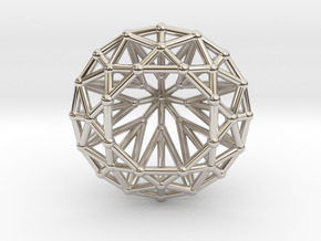 Diamond - Brilliant crystal geometry in Rhodium Plated Brass