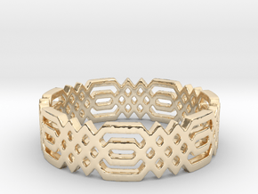 Quantum Beam (size 4-13) in 14k Gold Plated Brass: 4 / 46.5