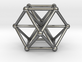 Vector Equilibrium - Cube Octahedron in Polished Silver