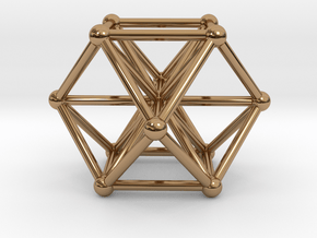 Vector Equilibrium - Cube Octahedron in Polished Brass
