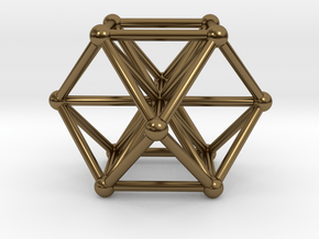 Vector Equilibrium - Cube Octahedron in Polished Bronze