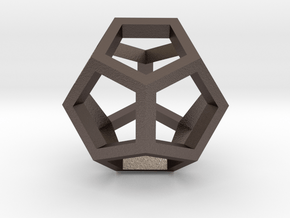 geommatrix dodecahedron in Polished Bronzed Silver Steel