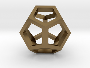 geommatrix dodecahedron in Polished Bronze