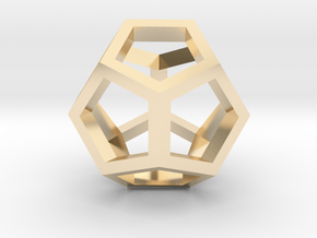 geommatrix dodecahedron in 14K Yellow Gold
