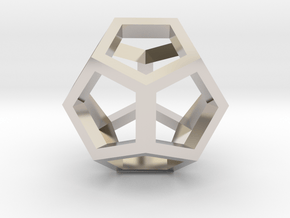geommatrix dodecahedron in Rhodium Plated Brass