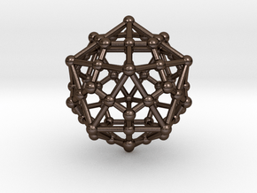 Dodecahedron - Icosahedron in Polished Bronze Steel