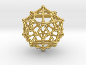 Dodecahedron - Icosahedron in Polished Brass