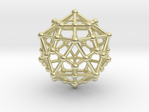 Dodecahedron - Icosahedron in 14k Gold Plated Brass