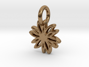 Daisy Pendant/Charm - 24mm, 20mm, 16mm, 12mm in Natural Brass: Extra Small