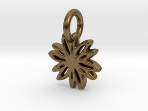 Daisy Pendant/Charm - 24mm, 20mm, 16mm, 12mm in Natural Bronze: Extra Small