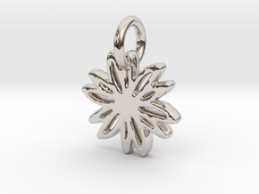 Daisy Pendant/Charm - 24mm, 20mm, 16mm, 12mm in Platinum: Small