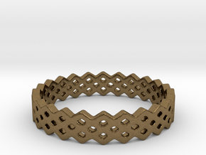 Square Ring (all size 4-13) in Natural Bronze: 4 / 46.5