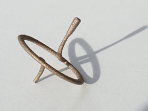 Less Is More Spinning Top (small) in Polished Bronzed Silver Steel