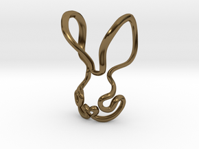 Contour Bunny in Polished Bronze