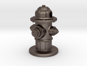 Fire Hydrant  in Polished Bronzed Silver Steel